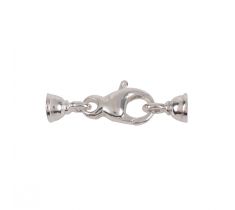 Karabijnhaak 5.5 mm met eindstukken zilver