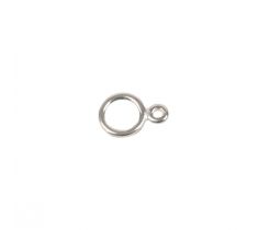 Achtje zwaar 8.0 x 4.0 mm zilver