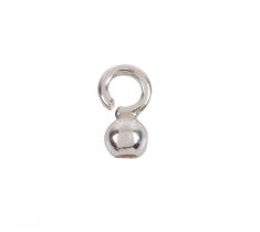 Inlakbal 2.5 mm met klein open oog zilver