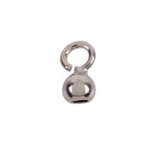 Inlakbal 3.0 mm met klein open oog zilver gerhodineerd