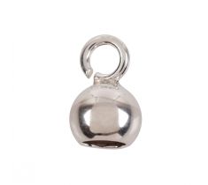 Inlakbal 5.0 mm met klein open oog zilver