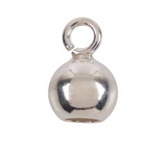 Inlakbal 6.0 mm met klein open oog zilver