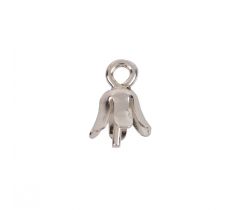 Tulp 4.5 x 4.0 mm met stift zilver
