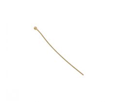 Stiftoog 40.0 x 0.6 mm met kop zilver verguld