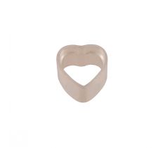 Zetkast hartvorm open glad 5.0 x 5.0 mm zilver
