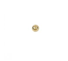 Bal 2-gats 2.5 mm glad zilver verguld