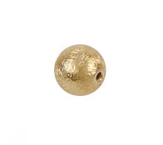 Bal 2-gats 8.0 mm ijsmattering zilver verguld