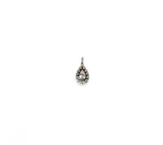 Hanger 6.4 mm geoxideerd drupel zilver