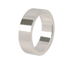 Basisring 6.0 mm vlak/vlak dikte 1.6 mm ringmaat 18.5 - zilver