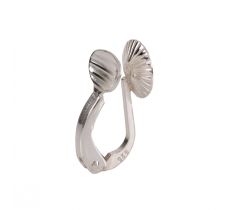 Oorclip met parelschotel 7.0 mm zilver
