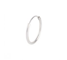 Oorring 15.0 mm  met scharnier zilver