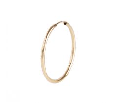 Oorring 30.0 mm flexibel zilver verguld