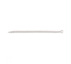 Veiligheidskettinkje gourmet collier 6 cm zwaar zilver