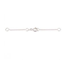 Veiligheidskettinkje gourmet collier 6 cm middel met veerring zilver