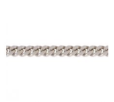 Gourmet collier vierkant geslepen 4.5 mm zilver