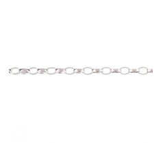Anker collier rond ongeslepen ovale schakel 2.4 mm zilver