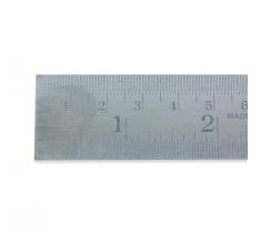 Meetlat 300 x 25 x 1.0 mm dubbelzijdige opdruk roestvrijstaal