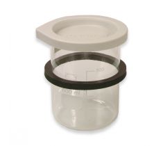 Inzetbeker glas met ring 600 cc