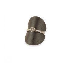 SUPPORT DE BAGUE SIMILI CUIR NOIR -PAR 10