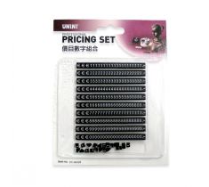 SET VAN 260 ST. CIJFERS WIT OP ZWARTE ACHTERGROND-3MM.