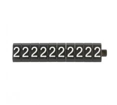 LOSSE CIJFERS 2CLASSIC WIT OP ZWART- 3MM=GROOTTE CIJFER.