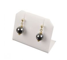 10 SUPPORTS DE BOUCLES D'OREILLE- BLANCS