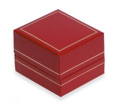 Ringendoosje rood/zwart 47 x 52 x 39 mm 1 ring