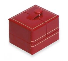 Ringendoosje rood/zwart 50 x 43 x 36 mm 1 ring