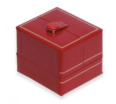 Ringendoosje rood/zwart 50 x 55 x 44 mm 2 ringen