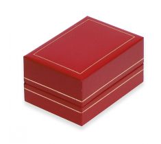 Ringendoosje rood/zwart 71 x 52 x 38 mm 2 ringen