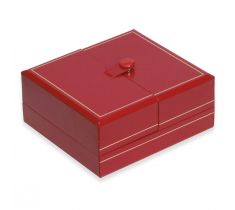 Ringendoosje rood/zwart 95 x 85 x 43 mm 4 rijen