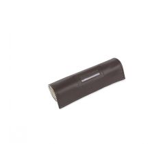 Opbergrol armband 18 messing haakjes bruin