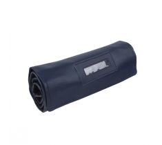Opbergrol armband 18 messing haakjes bruin