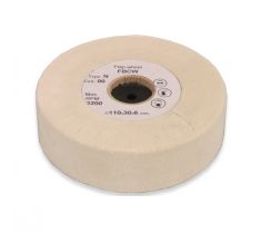 Polijstschijf katoen/lamellen wit 110 x 30 mm