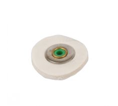 Polijstborstel 48 mm wit linnen gestikt met nylon kern