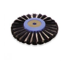Polijstborstel 80 mm zwart hard met linnen tussenstukken