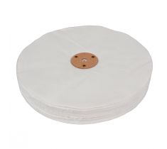 Polijstschijf linnen 200 x 25 mm gekleurd hardkartonnen kern asgat 10.0 mm