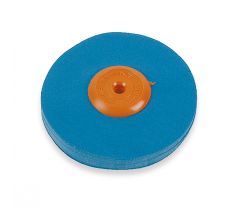 Polijstschijf linnen 100 x 20 mm extra stevig ongestikt kunststof kern asgat 6.0 mm