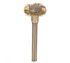 Hangmotorborstel 10.0 mm messing 0.10 mm met stift Hatho