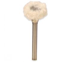 Hangmotorborstel 10.0 mm wol wit zacht met stift