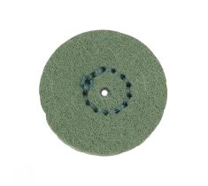 Hangmotorborstel softwheels 22.0 x 3.0 mm groen katoen middel zonder stift EVE