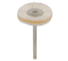 Hangmotorborstel 22.0 mm wit zacht haar met leer (set van 12 stuks) met stift Hatho