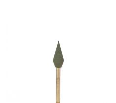 Hangmotorschijf 6.0 x 15.0 mm groen punt spits fijn silicon carbide met stift Dedeco