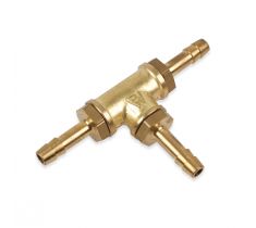 T-stuk voor gasslang 6 mm.