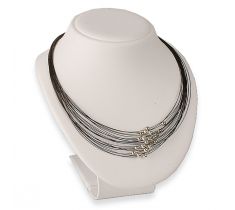 BUSTE SIMILI CUIR - BLANC