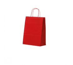 Draagtas papier rood 18 x 8 x 24 cm 50 stuks