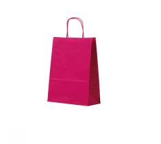 Draagtas papier fuchsia 18 x 8 x 24 cm 50 stuks