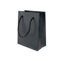 Eco papier draagtas 114 x 146 x 63 mm zwart