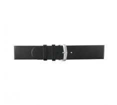 Horlogeband Marcco 22.0 mm zwart fashion calf gladde uitvoering met stalen gesp