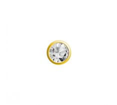 12 paar Easy Piercy 0550004 schietoorstekers 4.0 mm diamant verguld